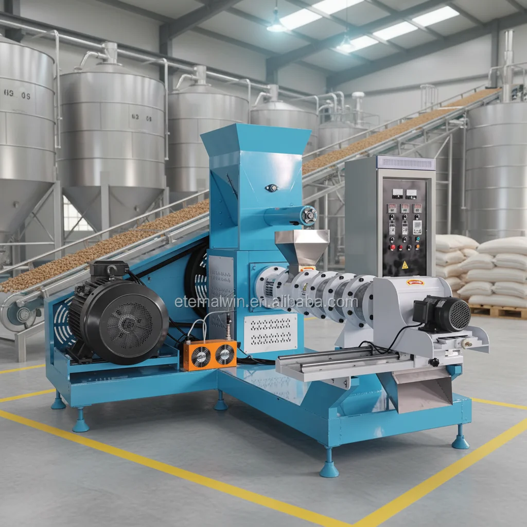 300Kg/H -500Kg/H Floating Fish Feed Pellet Making Machine Pet Dog Feed Extruder Production Line With Cheap Price - view 5