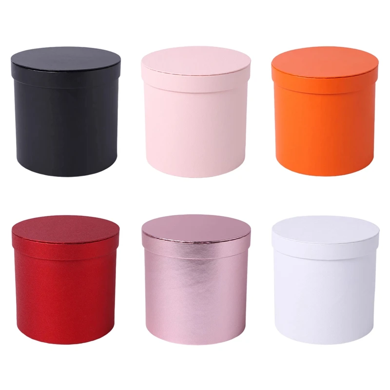 Round Flower Paper Boxes Hold The Bucket Gift Packaging Box Candy Mother's Day Party Wedding Gift Storage Box Round Floral Boxes