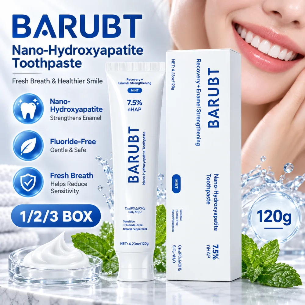 7.5% Nano Hydroxyapatite Toothpaste 120g Fluoride Free Mint Formula Enamel Care for Sensitive Teeth Fresh Breath Daily Oral Care
