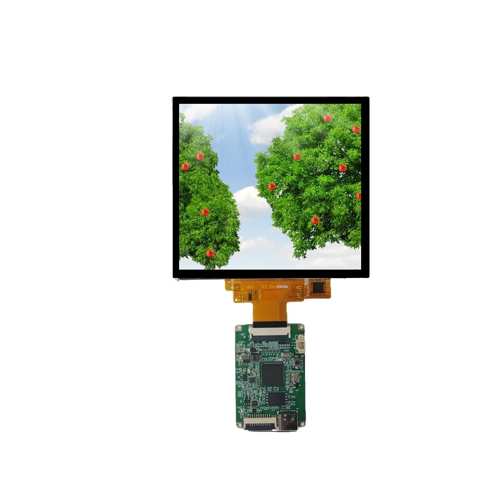 4 Inch 720*720 LCD Module, Capacitive Touch Panel With 24Bit RGB/UART, Control Board Included