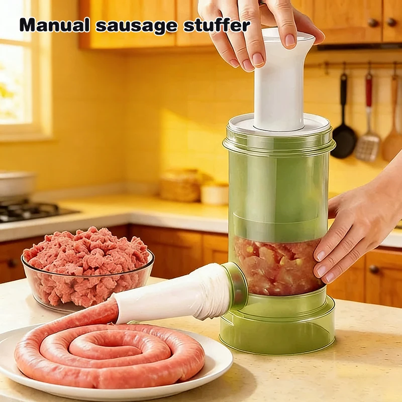 

Large Manual Sausage Maker Meatball Maker Sausage Stuffer Homemade Use Filler Tool Meat Ball Mold Machine