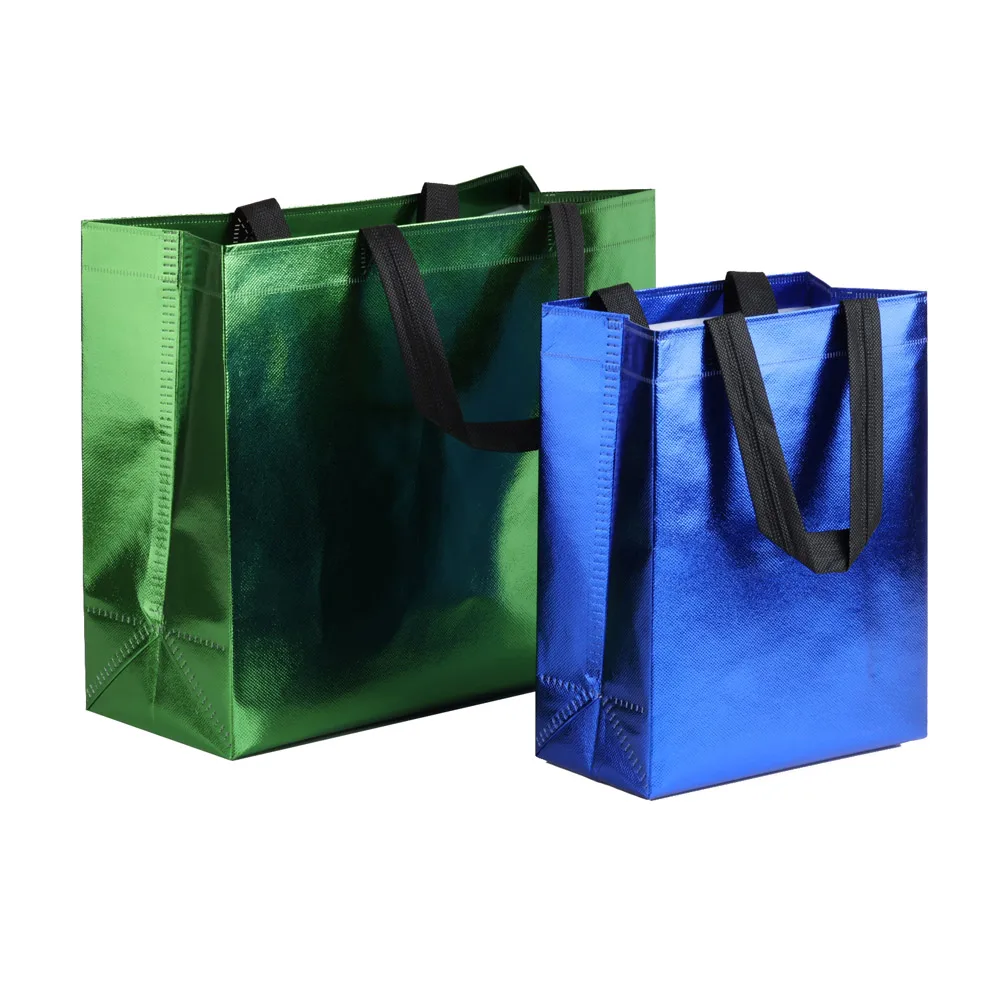 2/5/10pcs Non-woven Fabric Shopping Gift Bags with Handles Smooth Waterproof Clothing Business Packaging Bag Large Storage Bag