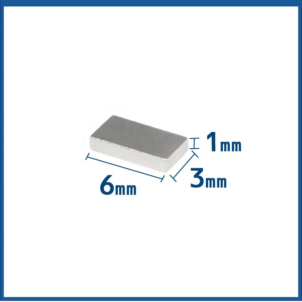 50/100/200/500/1000/1500PCS 6x3x1 Thin Block Neodymium Magnets Sheet 6x3x1mm Powerful Strong Magnetic Magnet Strong 6*3*1 mm