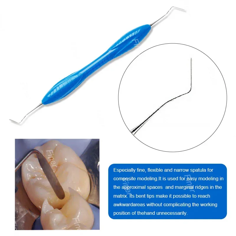 7pcs/lot Dental Resin Spatulas Silicone Handle Aesthetic Restoration Dental Resin filling Composite Instrument kit