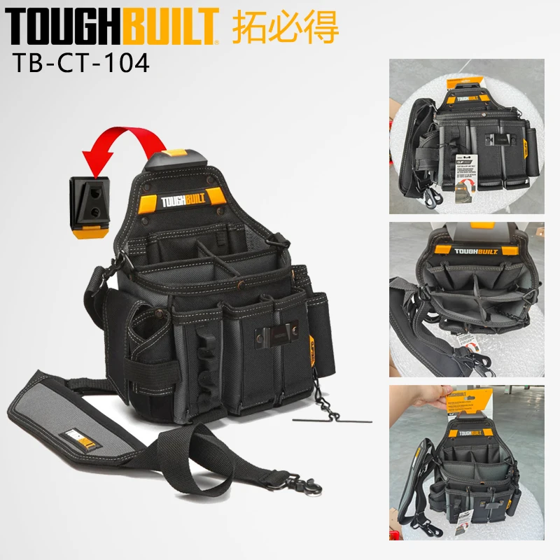 toughbuilt-tb-ct-104-cliptech-borsa-porta-attrezzi-da-elettricista-con-tracolla-integrata-e-supporto-resistente-e-multi-tasca