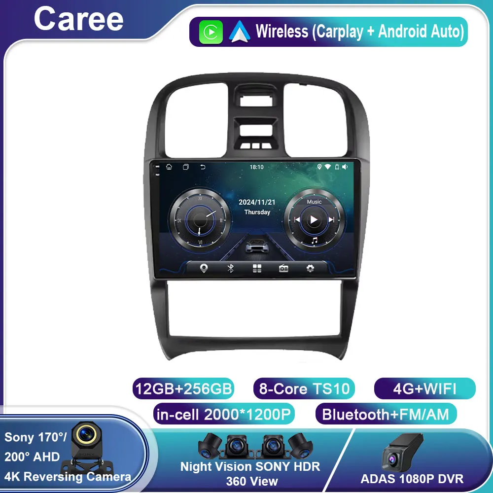 

For Hyundai Sonata EF 2001 - 2012 Carplay Auto 4G+WIFI BT GPS Car Radio Navigation Multimedia Video Player Stereo BT Android 14