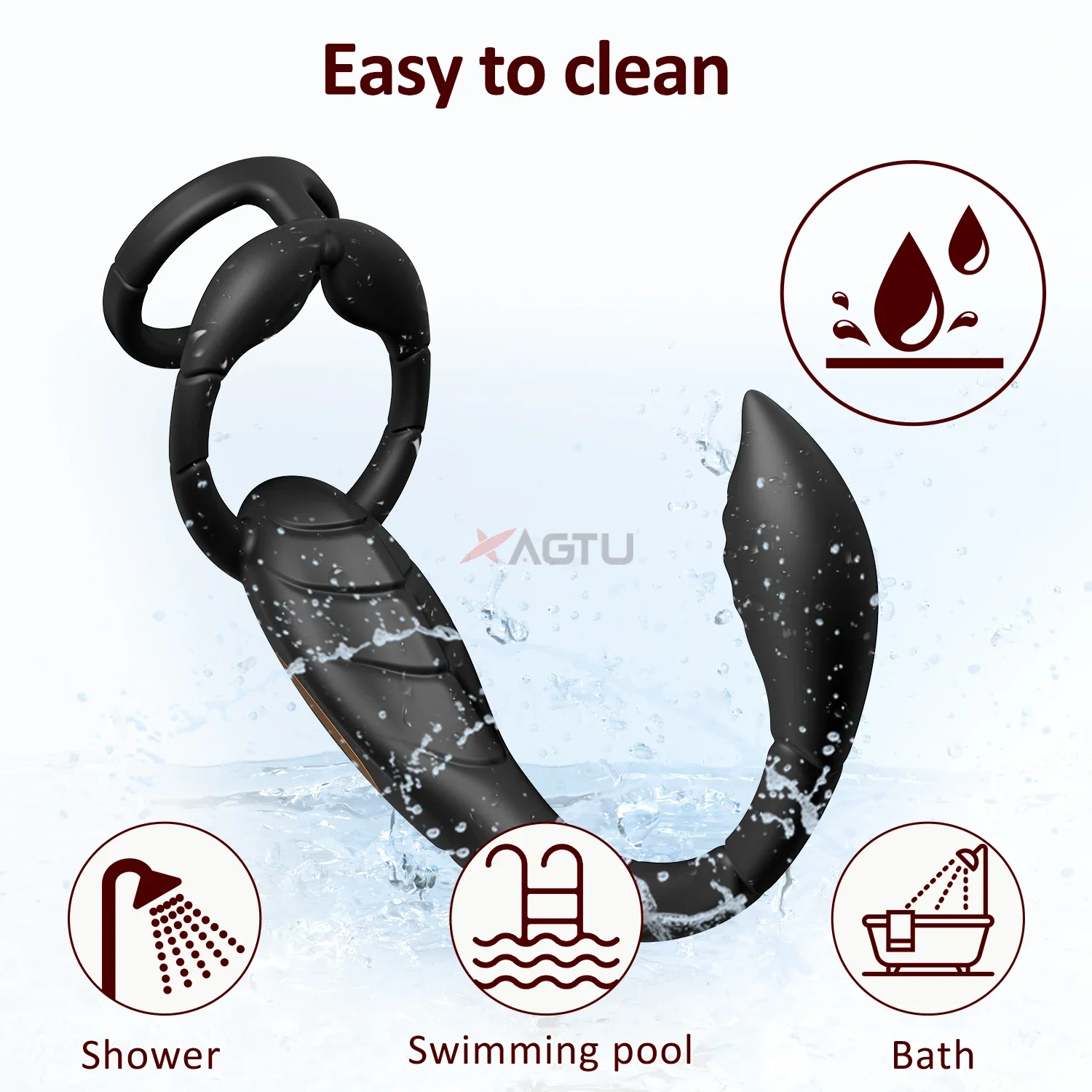 تهتز خاتم الديك القضيب الدائري الجنس لعب للرجال الأزواج Taint محفز رصاصة الشرج بعقب المكونات جهاز تدليك للبروستاتا الذكور الهزاز #5