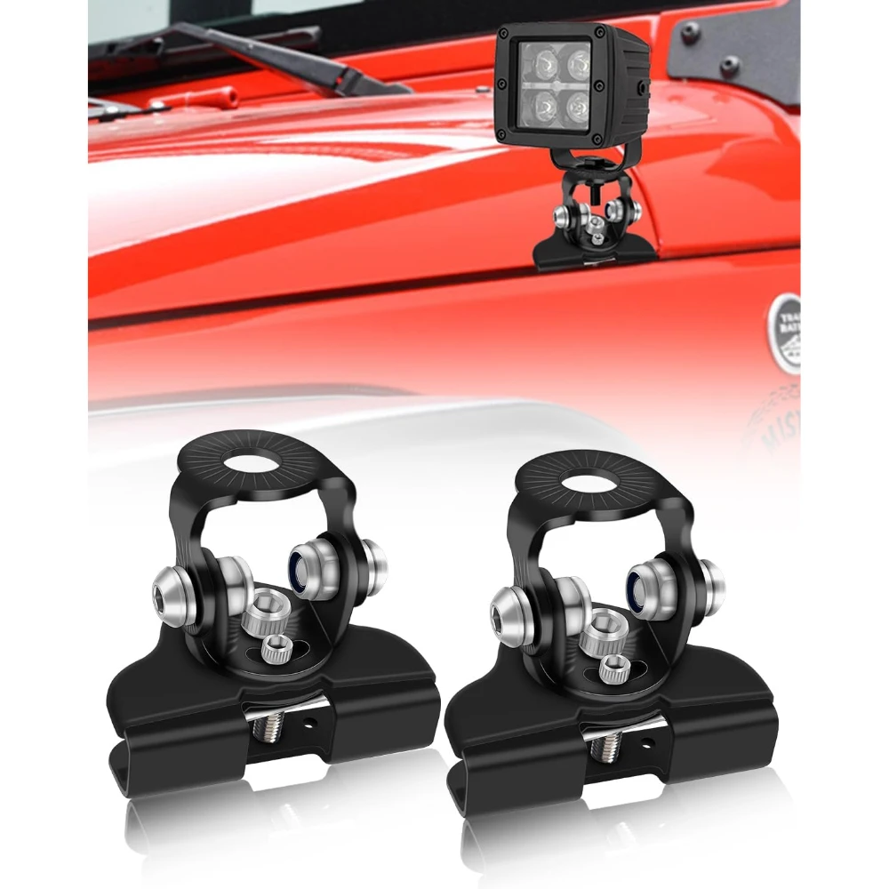 

Led Hood Mounts Universal Led Light Bar Mounting Brackets 304 Stainless Steel Hood Clamp Lights Mounts Black