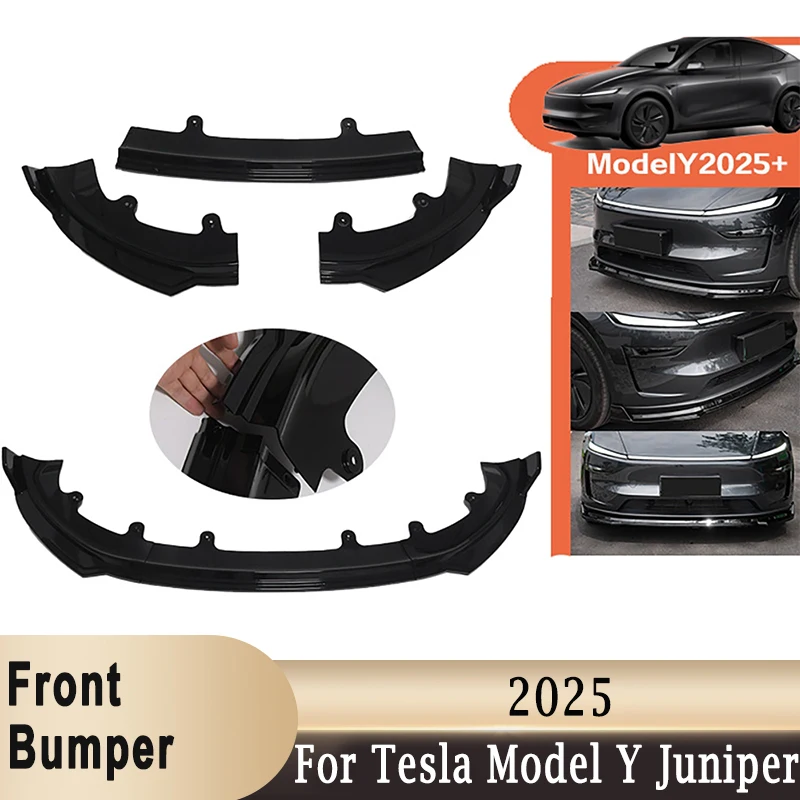 

Car Modification Front Lower Bumper Spoiler Lip Bumper Diffuser Protector for Tesla Model Y Juniper/ Launch 2025 NEW 5 Seat