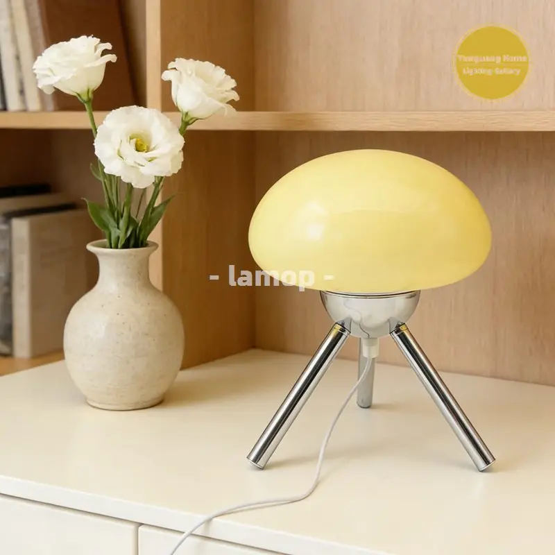 Murano Glass Table Lamp Macaron Sweet Agate Dome Glass Bedside Lamp 3 Color Temperature Kids Dresser Decor Table Lamp