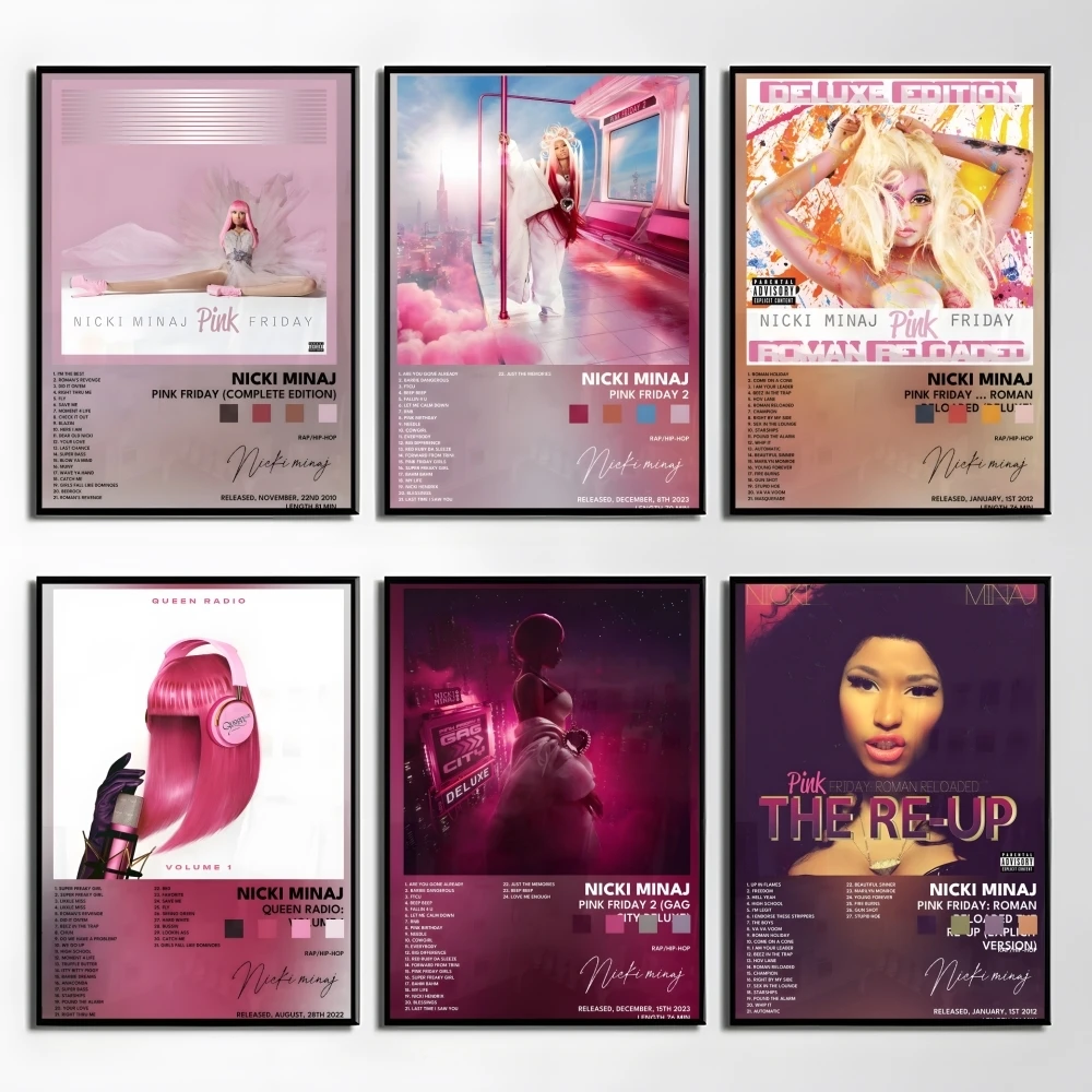 Rapper Singer N-nicki Minaj Poster Elegant And Affordable Wall Art Stickers For Dormitory Living Room And Bedroom Spaces