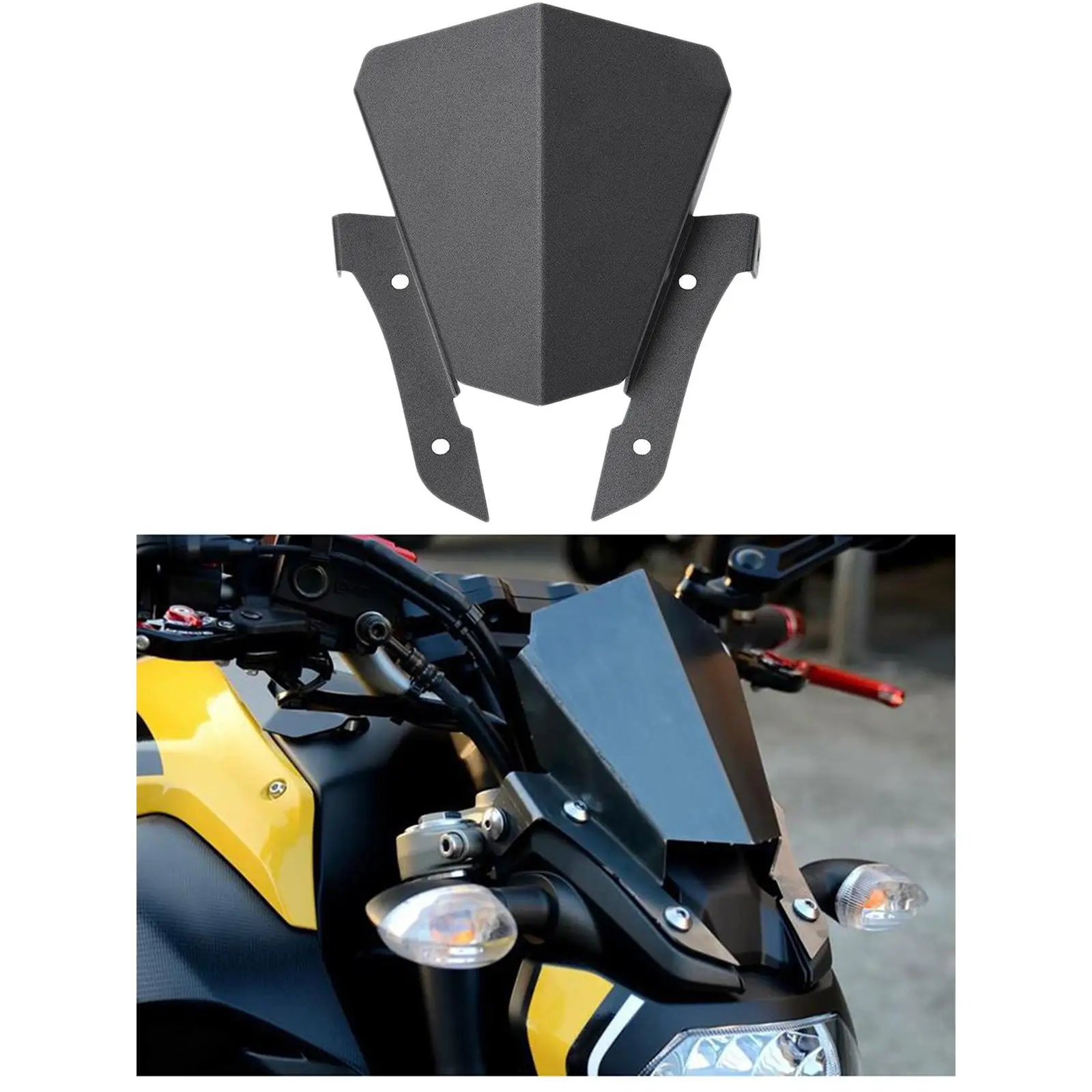 

Motorcycle Windshield Windscreen CNC Aluminum Alloy Easy Mount Shield for Yamaha MT10 20