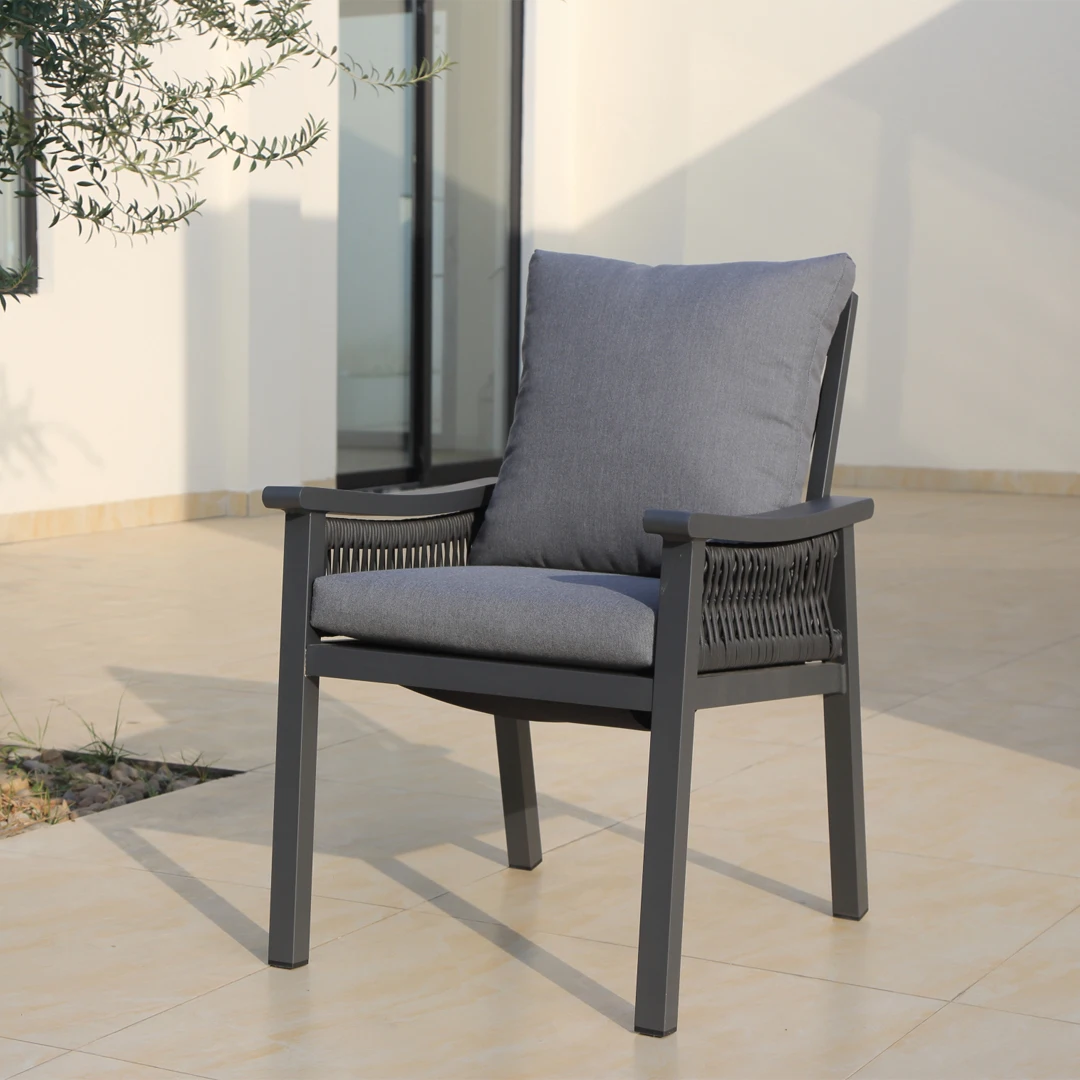 ds- New Design Aluminum Outdoor Pearl Nordic Dining Chair Modern for Dinner Table