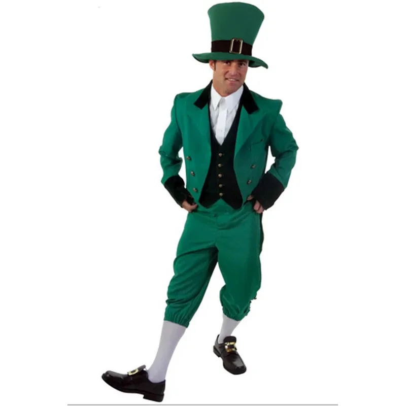 hhh 2025 معالج أوز سيتي جارديان جرين قزم Playsuit عيد القديس باتريك الأيرلندية الجنية زي الهالوين