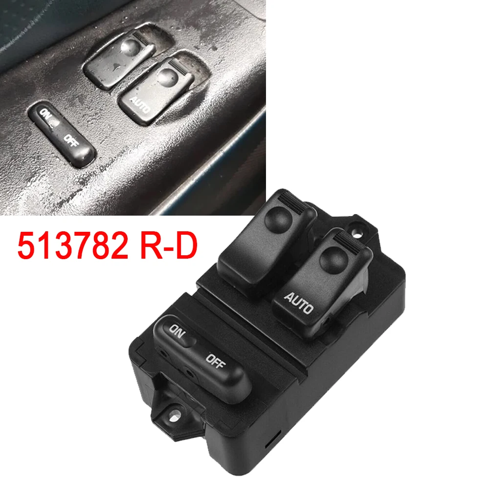 Przedni prawy przełącznik sterowania szybą elektryczną 6-pinowy, główny, czarny, 513782 R-D do Mazda 323 F Bongo 1994-1998