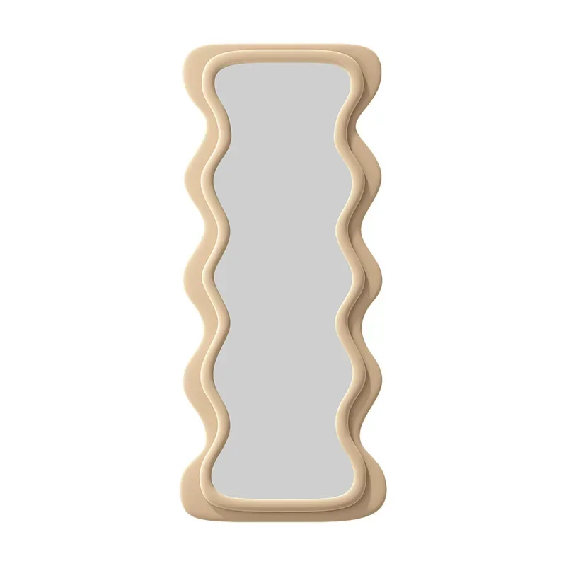 Internet celebrity wave mirror ins wind home girls bedroom special-shaped clothing store floor try-on mirror
