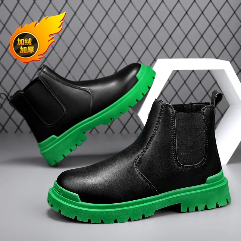Ankle Boots Casual Sneaker Casual Shoes Leather Shoes Male Sneakers Loafers Sports and Leisure Work Wear Men\'s Autumn Sneakers