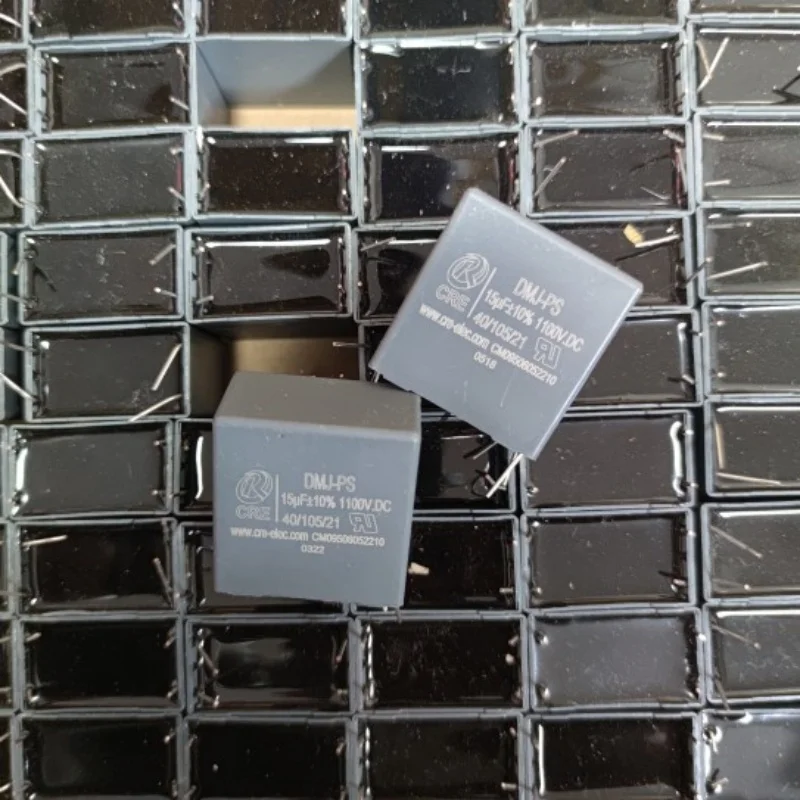 Kapasitor tanpa elektroda film turn-off seri CRE DMJ-PS 15UF1100V dengan pin tembaga tebal baru 42*22*42MM.