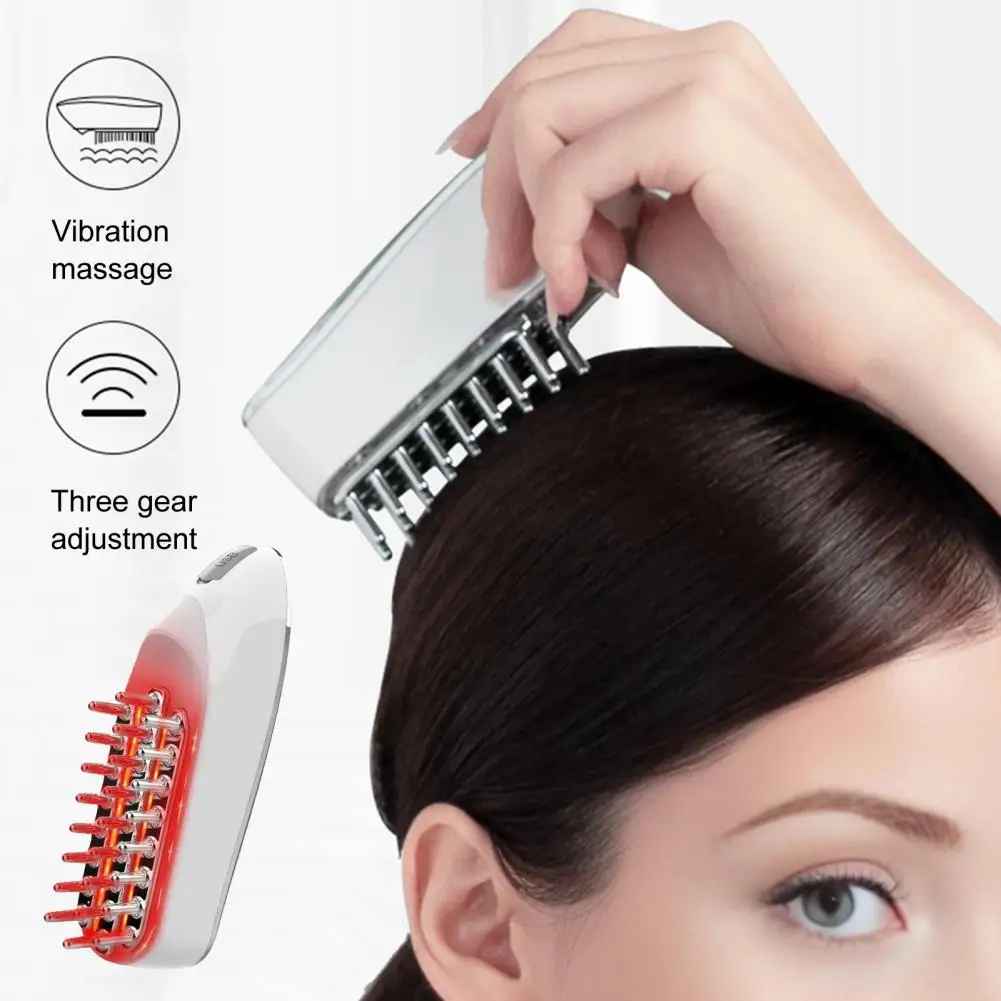 Microcurrent Scalp Massager Electric Scalp Massage Brush Head Scratcher Electric Hair Oil Applicator Multi-Functional Care Comb