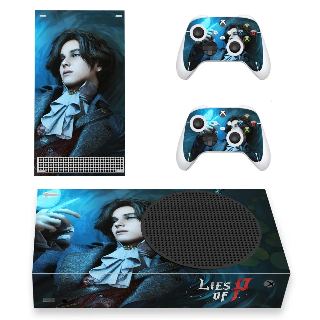 ملصق جلد من الفينيل P ، غطاء لاصق لامع لوحدة التحكم Xbox Series S و2 وحدات تحكم ، جلود XSS