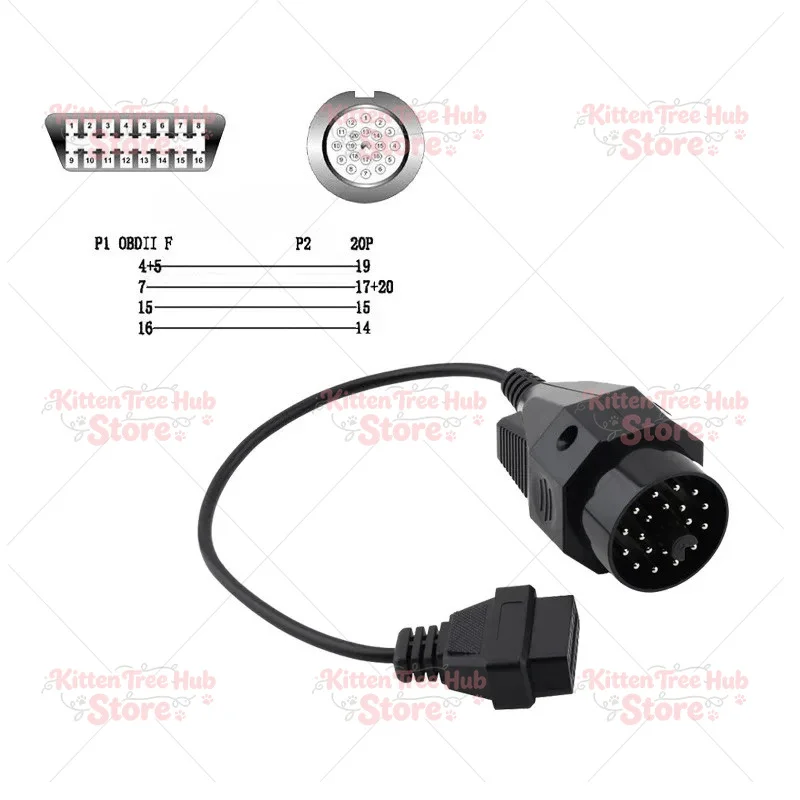 Automotive Diagnostic Cable   Connector  20pin Connector