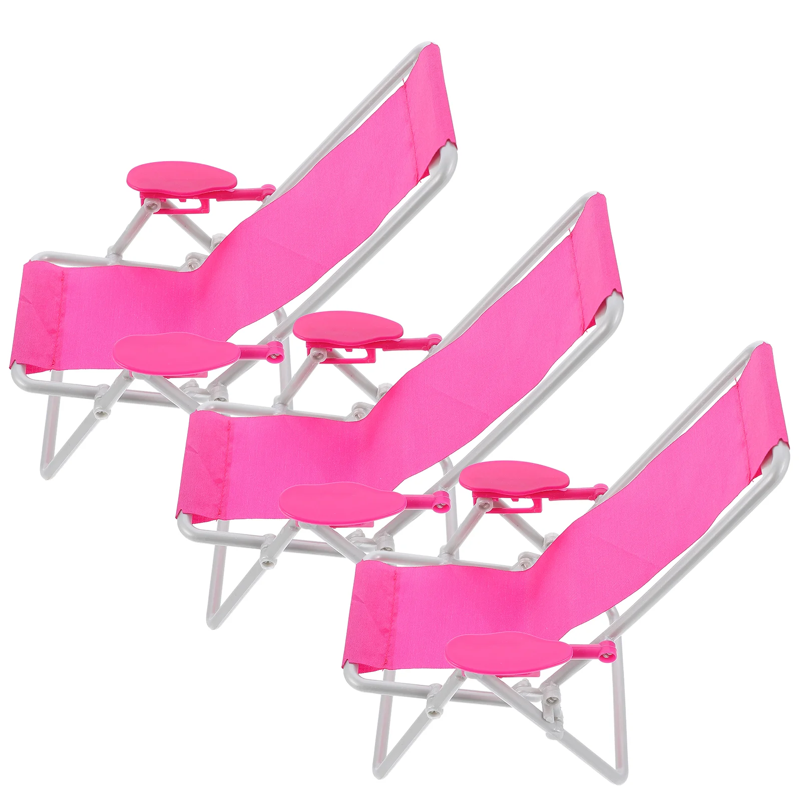 3 Pcs Mini Deck Chair Baby Children’s Toys Chaise Longue House Decoration Playhouse Furniture Chairs