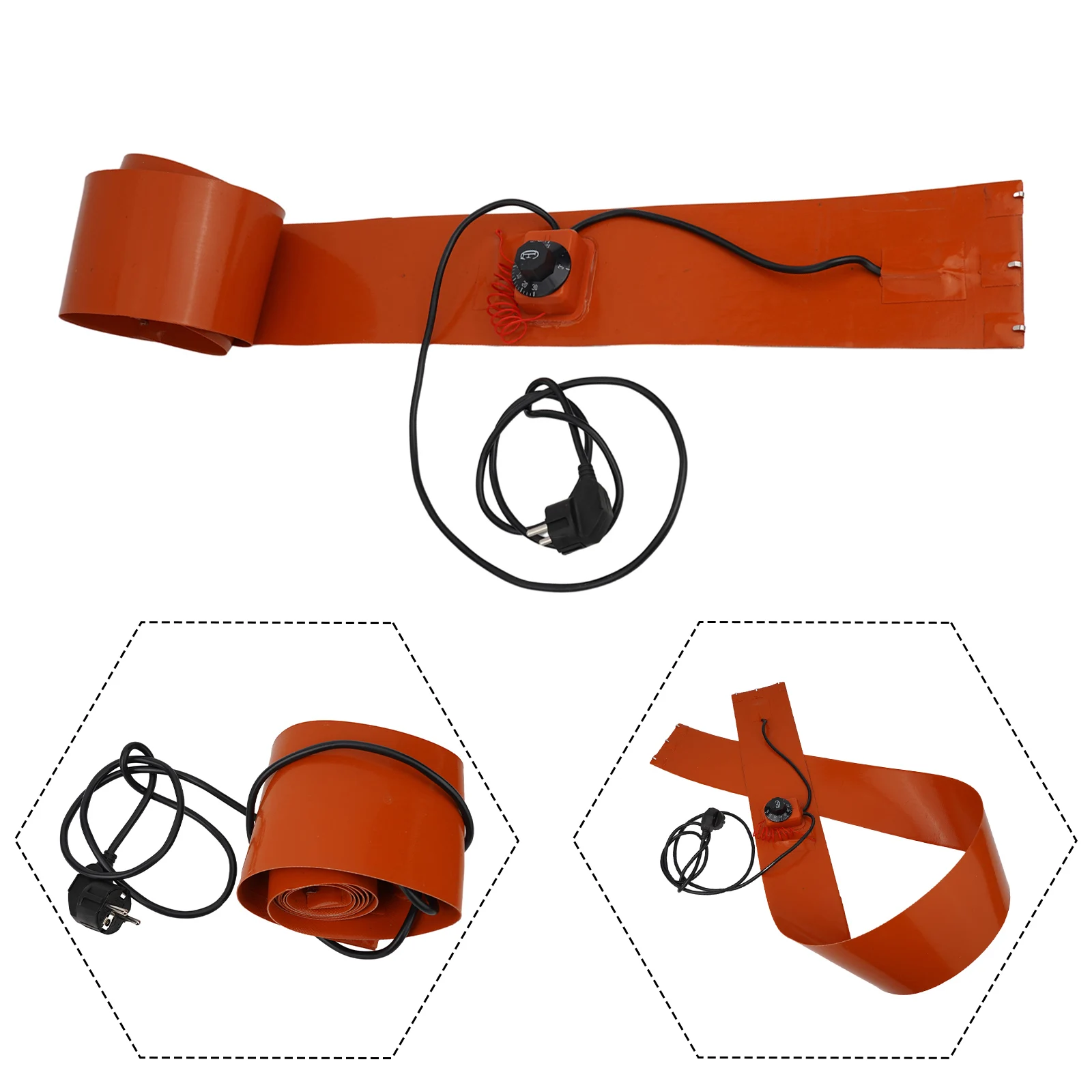 

Нагреватель масляного бака, электрический силиконовый барабан, грелка для масляного барабана 200 л, резервуар для воды, нагреватель 1000 Вт с контролем температуры