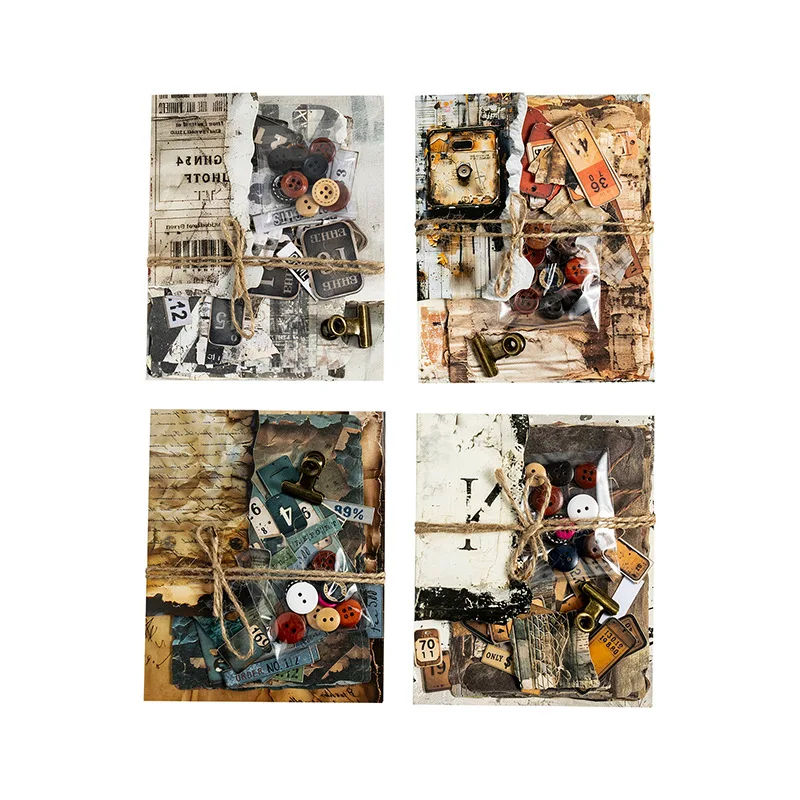 30pcs/lot Memo Pads Material Paper my Junk Journals Junk Journal Scrapbooking Cards Retro Background Decoration Paper