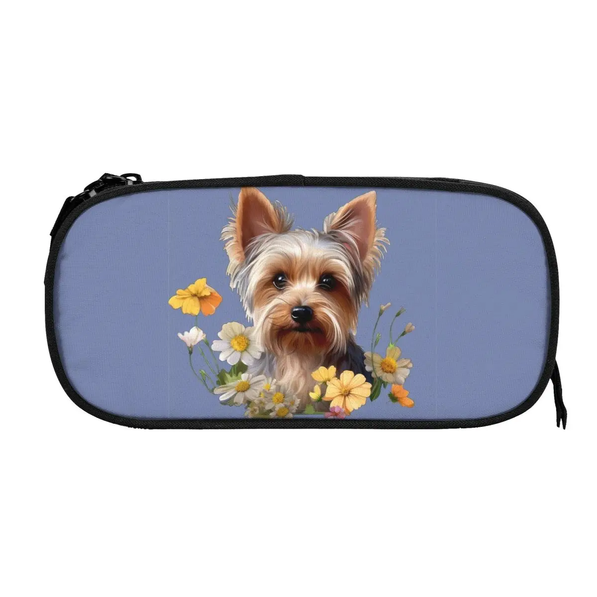 

Милые весенние пеналы для собак йоркширского терьера, пеналы, держатель для ручек для девочек и мальчиков, сумки большой емкости, школьные принадлежности на молнии