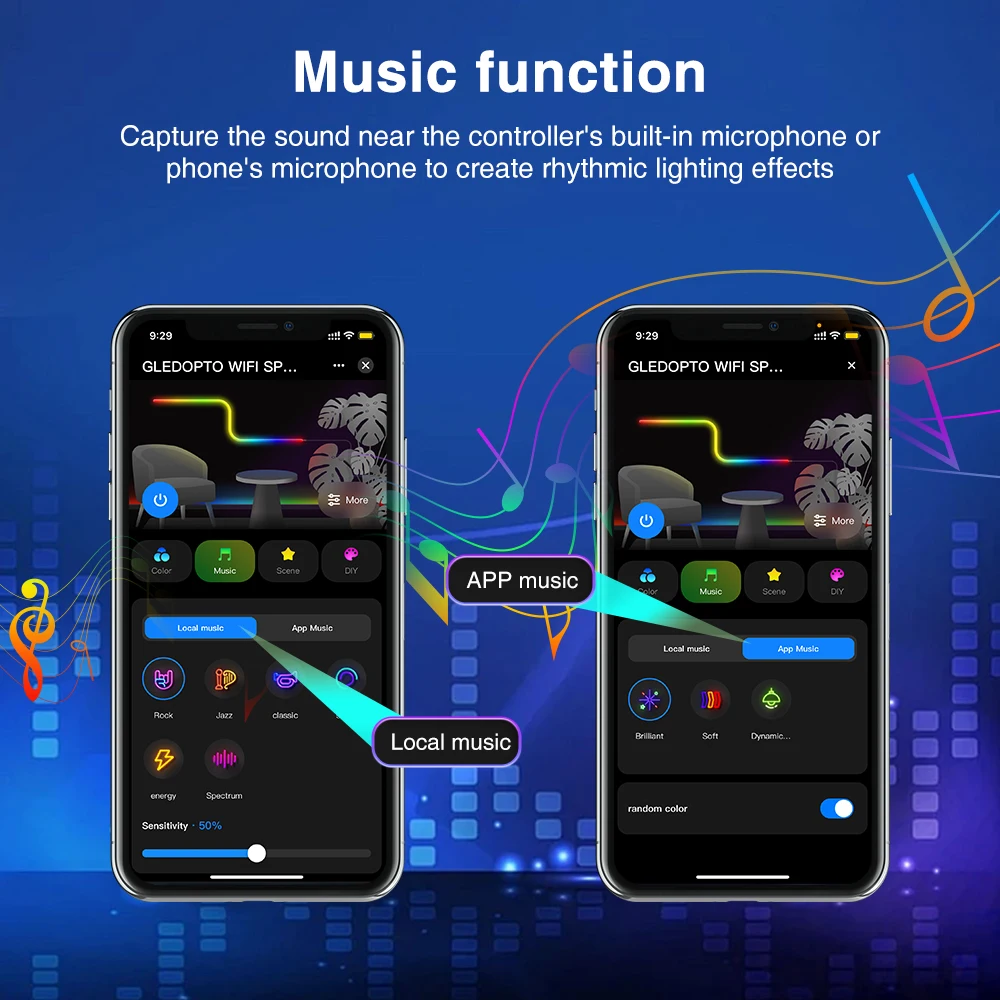 GL-SPI-206P ZigBee Tuya SPI Pixel LED Strip Light Controller Smart Life APP Control Dynamic Static Mode Music RGBCCTIC RGBIC