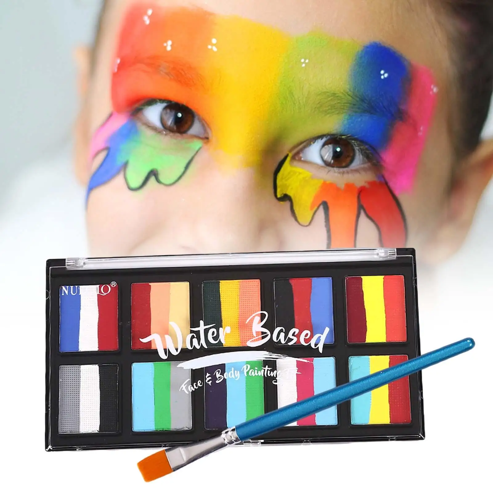 Face Paint Set Water based Paints Art Facepaints Makeup Palette for Performances Carnivals Campfire Party Theater Stage Festival