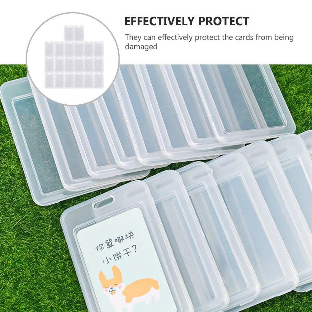 

30pcs Bus Card Holders Creative Name Badge Protectors Decorative Storage Covers For Student Staff Teacher Businessman Id Permit