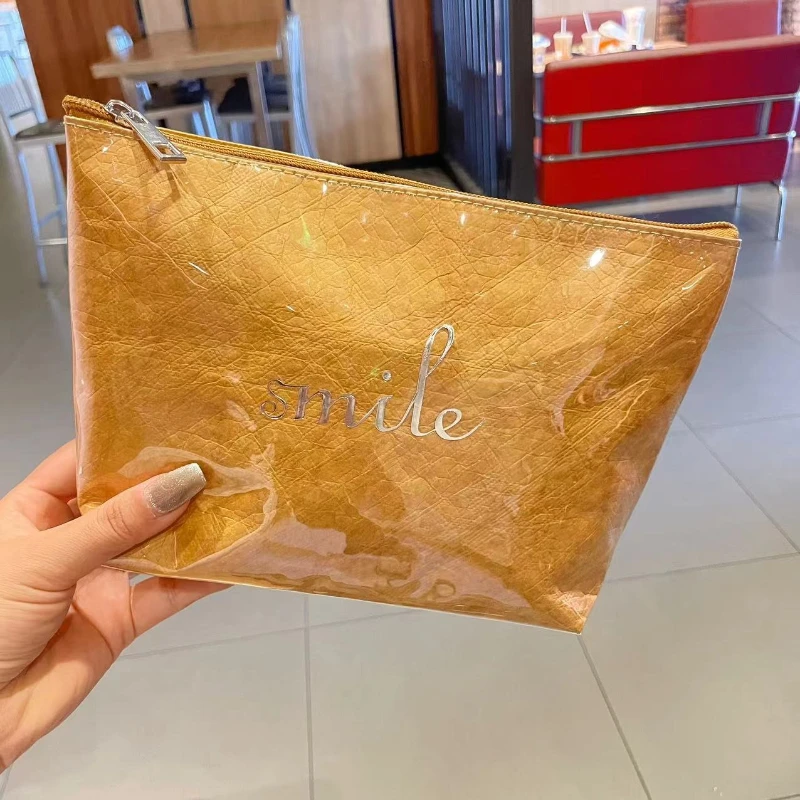 

INS Large Capacity Women's Makeup Bag Waterproof Storage Wash Bag Portable Storage Bag Travel Cosmetic DuPont Paper Bags