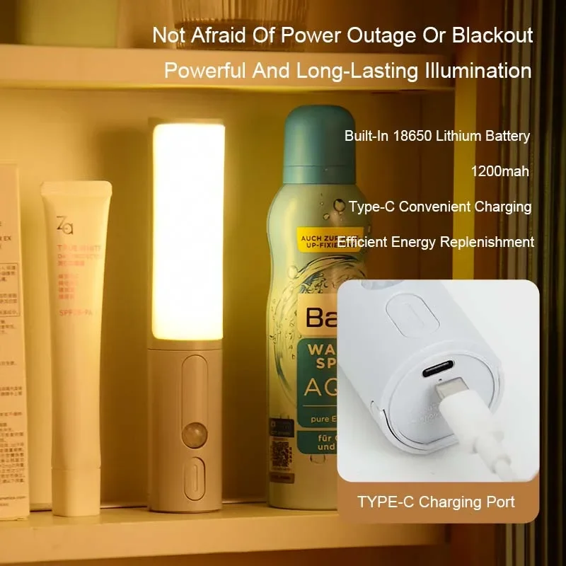 

Intelligent Human Sensing Night Light Handheld Camping Light Corridor Cabinet Wall Light Home Lighting Atmosphere Light