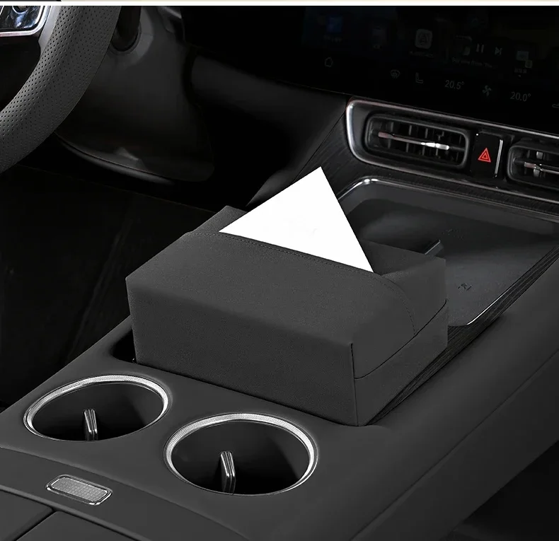 Magnetic Suction Car Tissue Holder PU Leather Paper Bag For Chery Omoda 5 Tiggo 8 Tiggo 4 Jaecoo J7 J8 Auto Seat Back Interior O