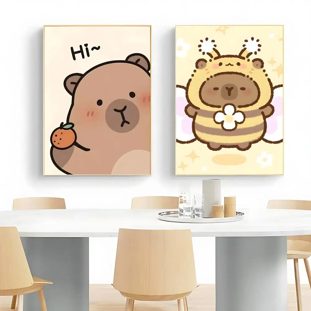 Cute Animal Art C-Capybara Poster Wall Art Print Decorative Mural Home Decor Gift Unframed