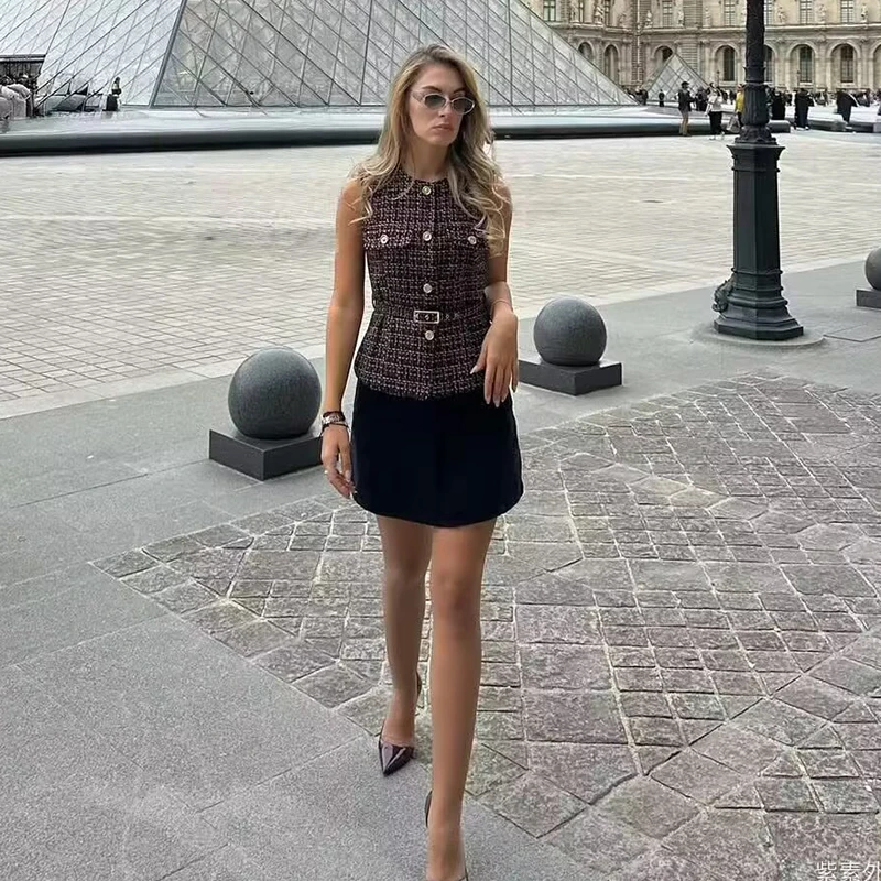 Femmes 2025 nouvelle mode automne gilets vestes Chic jeunes femmes ceinture mince élégant chaud vestes rue automne voyage manteaux gilets