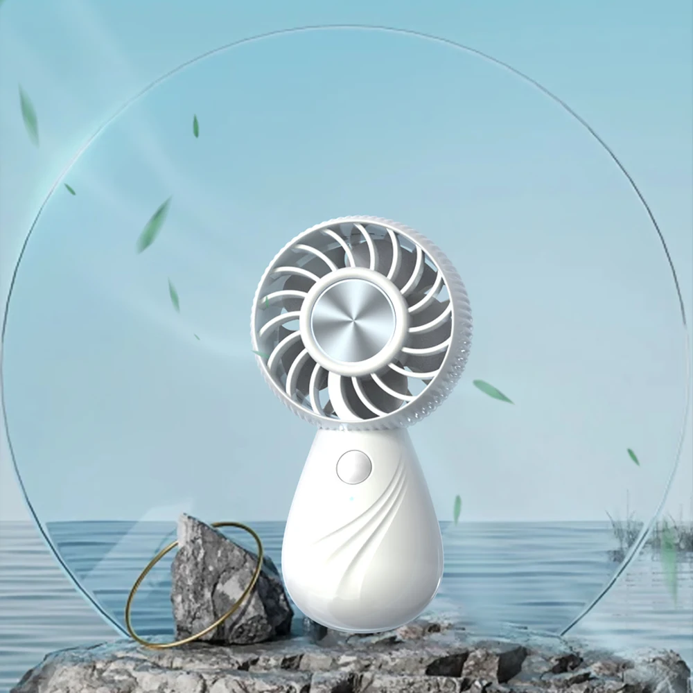 Portable Rechargeable Mini USB Fan Quiet & Compact Personal Handheld Fan for Travel Office Car Outdoor Household Hotel Use