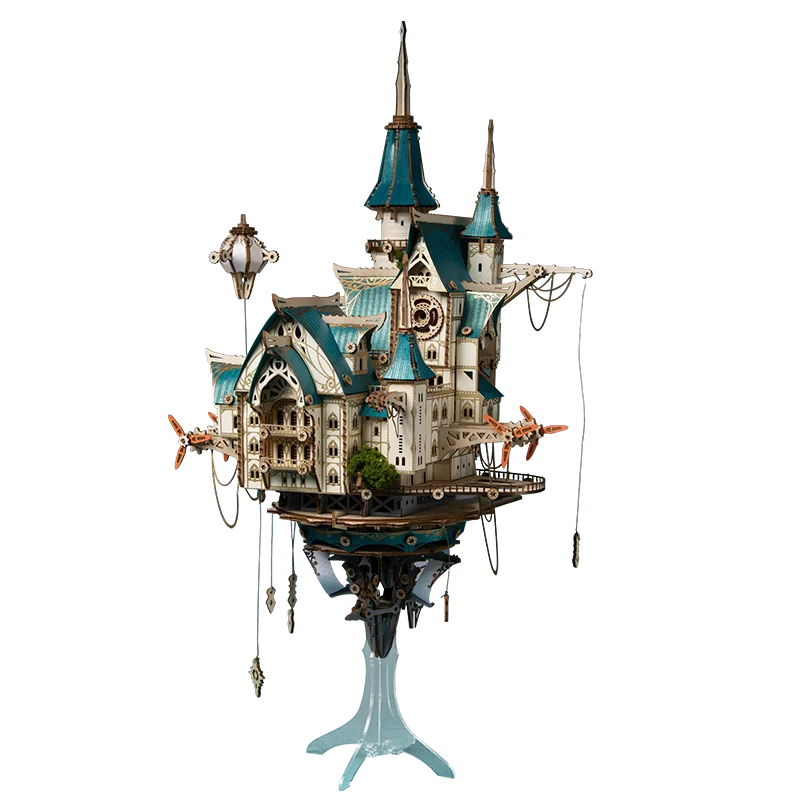 Fsy St Ci  Castle 3D Puzzle Wooden Assembly Model Birthday Gift How  Interactive Toy from China DIY House Model