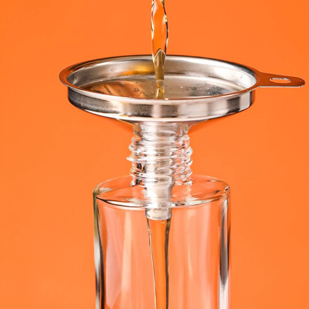 

2 Pcs Stainless Steel Funnel Mini Kitchen Gadget for Liquor Oil Transfer Bottle Filler Dry Ingredients Household