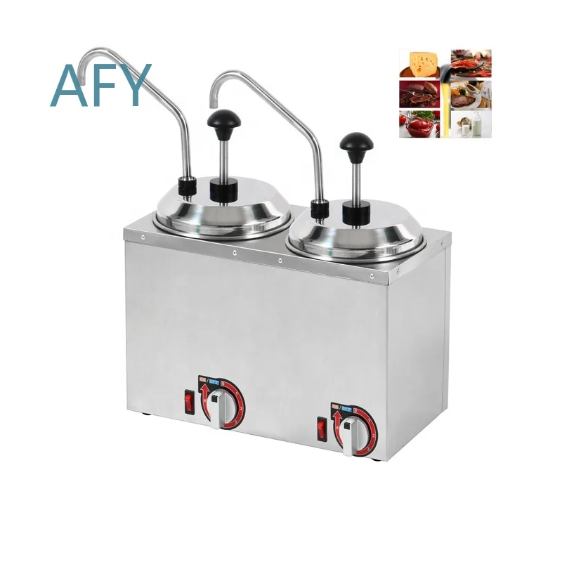 Chocolate Cheese Jams Warmer Dispenser Machine for Commercial Use Stainless Steel Sauce Warmer with Pump Keep Warm Machine