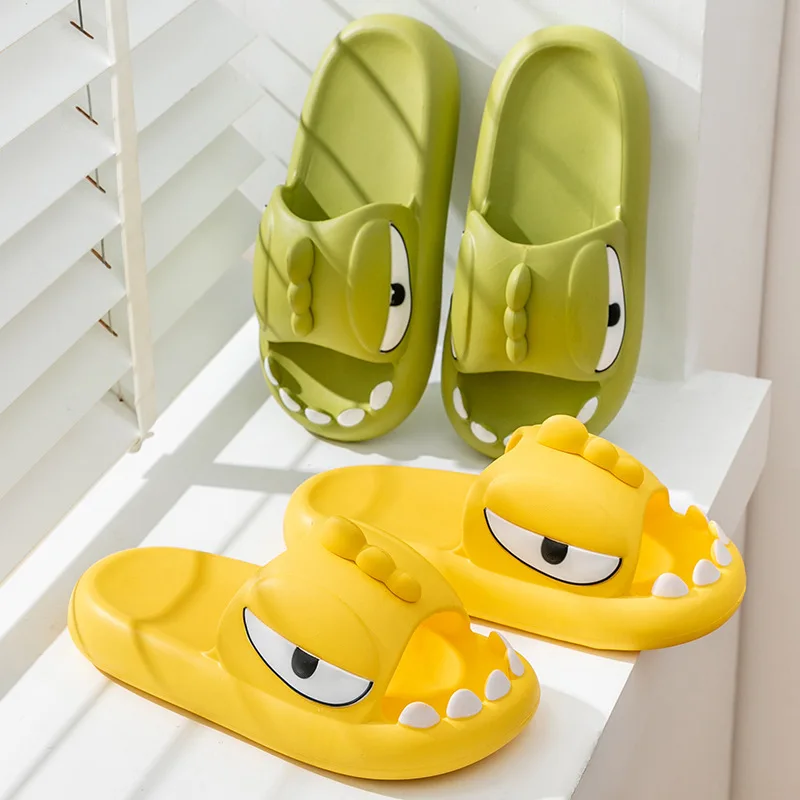 Sandal mandi anak-anak, Asgard dinosaurus anak-anak, sepatu musim panas lucu kartun bayi rumah anak laki-laki perempuan luar ruangan Non-Slip EVA lembut sandal mandi