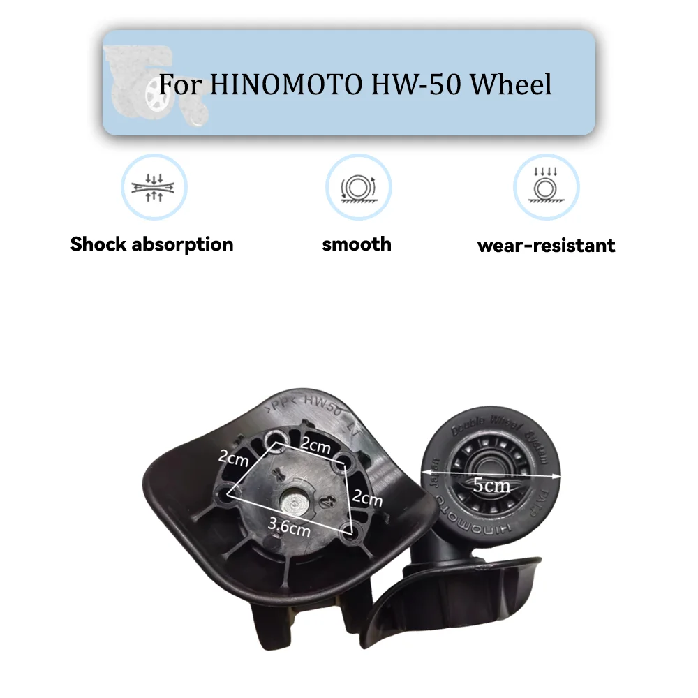 

For HINOMOTO HW-50 Universal Wheel Replacement Suitcase Silent Smooth Convenient Shock Absorbing Rotating Accessories Wheels