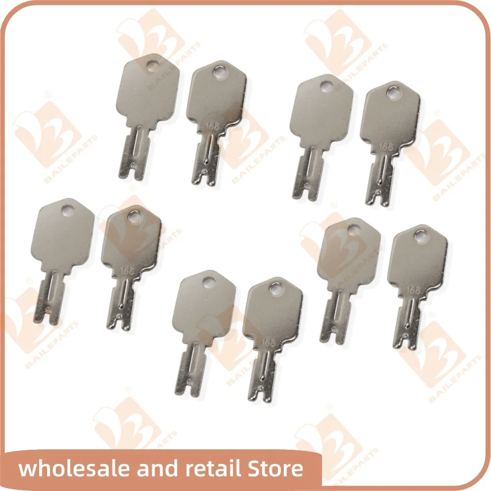 20PCS 6T-2663 Lgnition Keys For Clark Yale Komatsu Hyster Gradall Gehl JLG 166 6T2663 Engine Spare Parts
