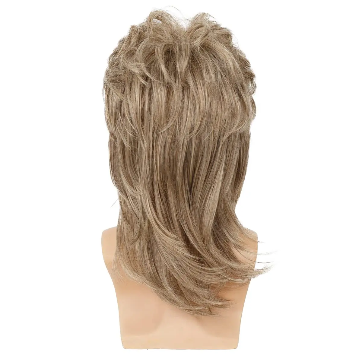 Mullet Wigs for Men Synthetic 70s 80s Costumes Mens Black Fancy Party Accessory Cosplay Hair Wig