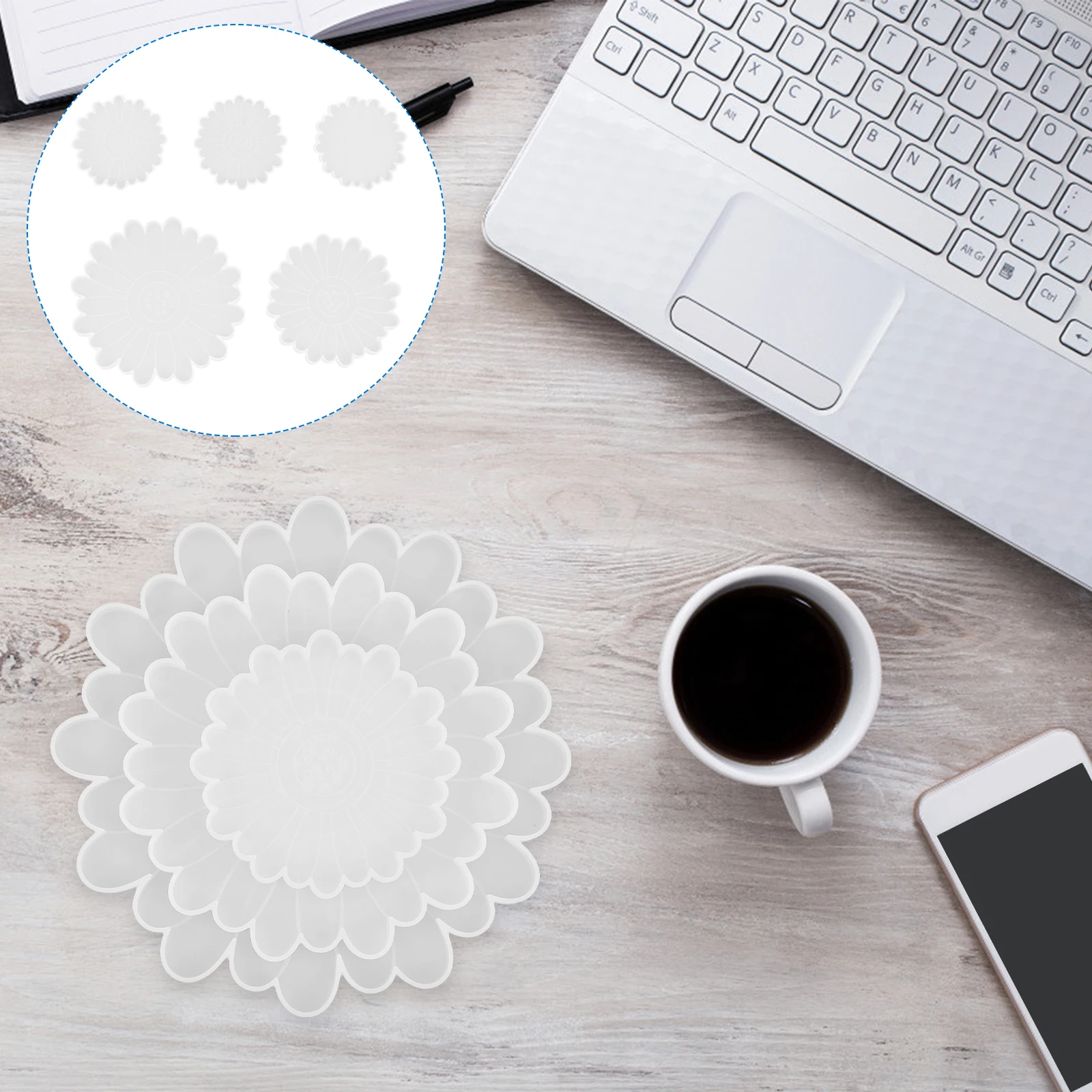

Daisy Mold Silicone Crystal Epoxy DIY Accessories Coaster Shape Craft Making Tools Supplies Casting