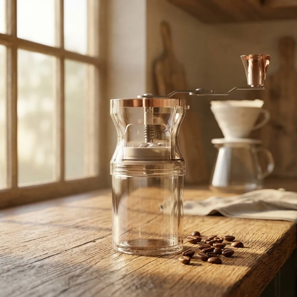 Adjustable Grind Setting Hand Crank Coffee Grinder For Morning Routine Consistent Particle Size 9 Level Grind Adjustment
