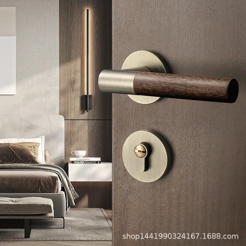 New 2026Split Door Lock 72*55 Silent Magnetic Handle Lock Chinese Style Indoor Bedroom Zinc-clad Copper Material with Aromathera