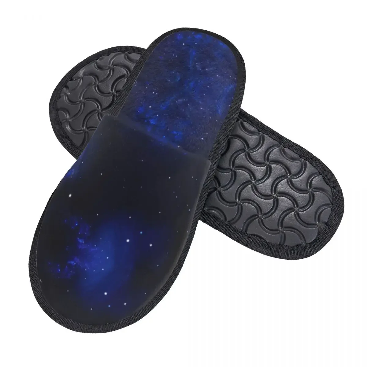 Indoor Slippers Starry Night Sky Plush Slipper Autumn Winter Shoes House Flat Floor for Bedroom