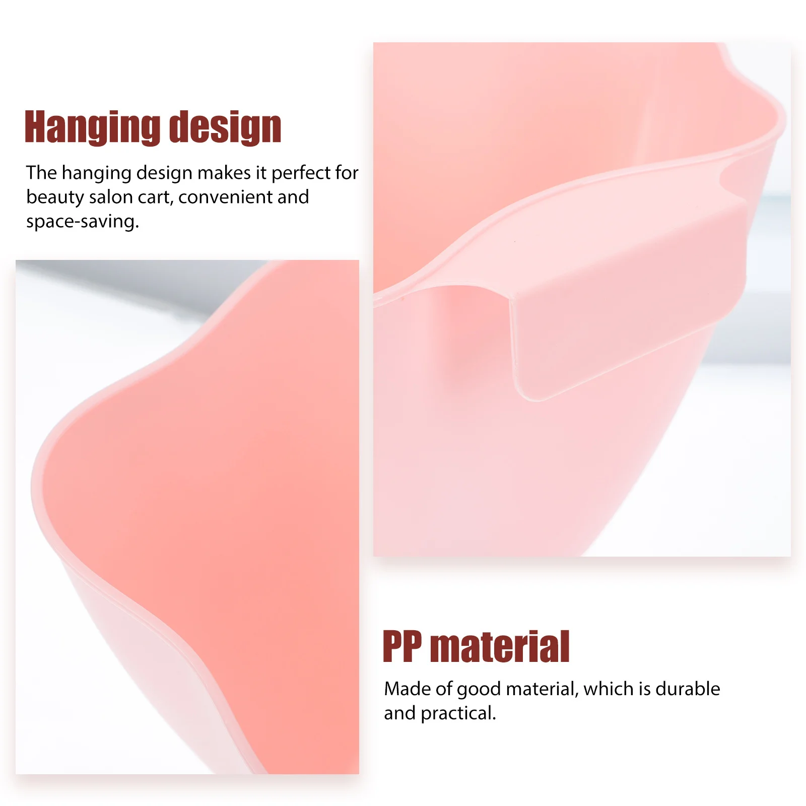 

2pcs Hanging Basket For Cart Salon Garbage Container Storage Box Waste Bin Rubbish Can Cart Trash Bin Hanging Style Trash Can